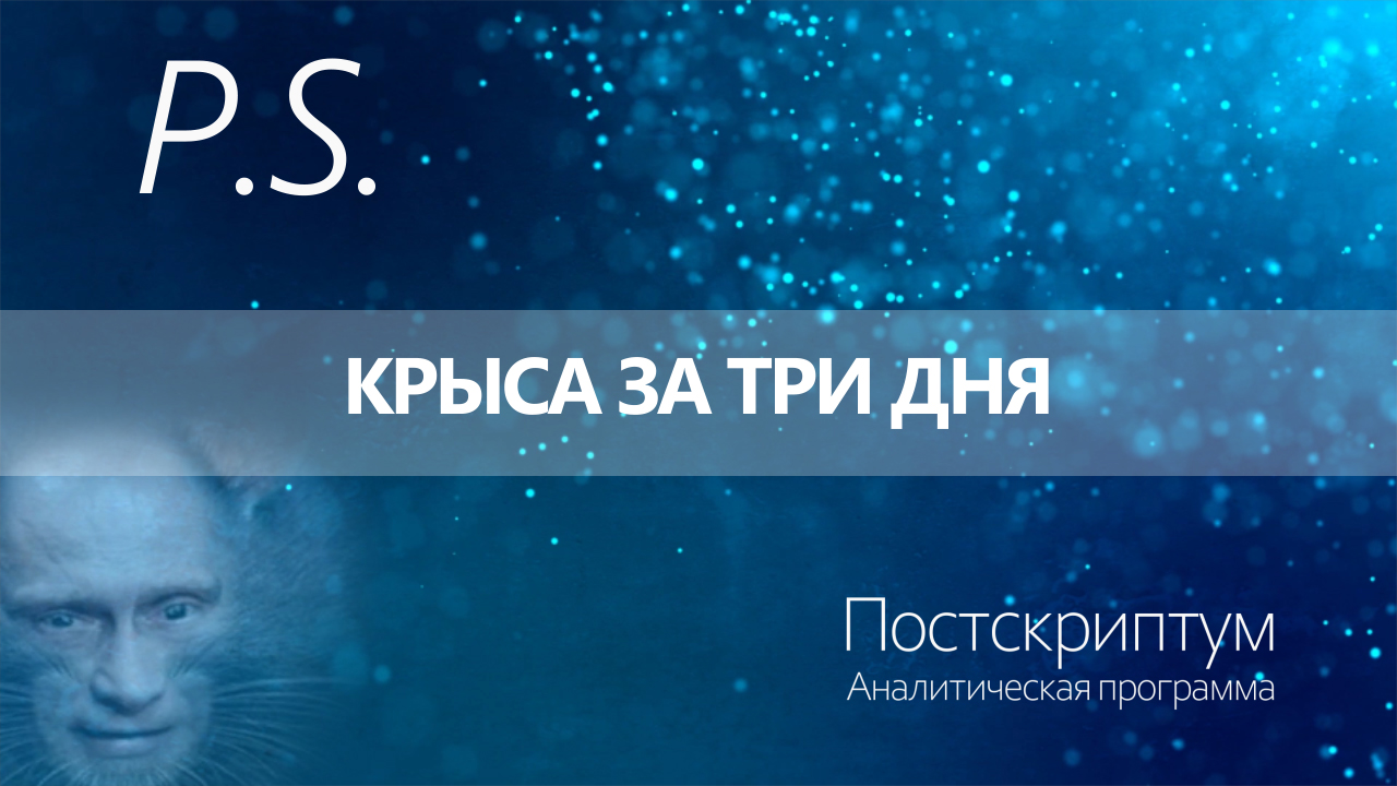 ПОСТСКРИПТУМ: КРЫСА ЗА ТРИ ДНЯ